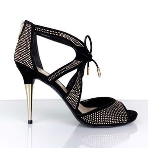 GUESS Bette Black Gold Heels